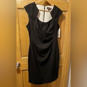 NWT Dana Buchman Black Cinched Waist Sleeveless Dress Sz 8